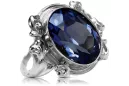 Ring Sapphire Sterling silver 925 Vintage craft vrc100s